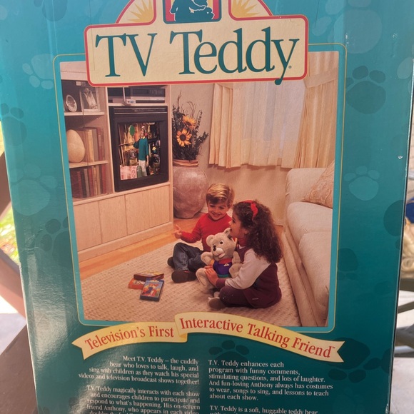 Vintage TV Teddy Interactive Bear | VCR/VHS included | 1993 - Picture 4 of 5